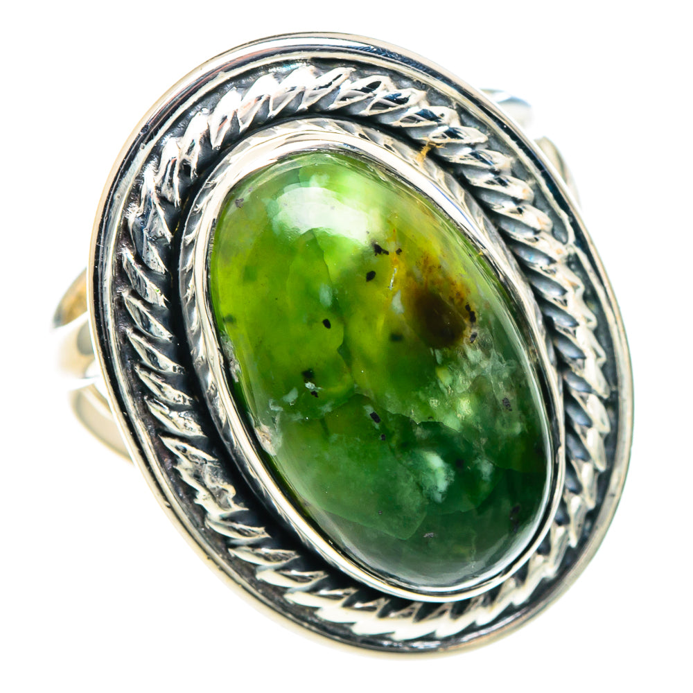 Australian Green Opal Rings handcrafted by Anasilvercos - RING93363