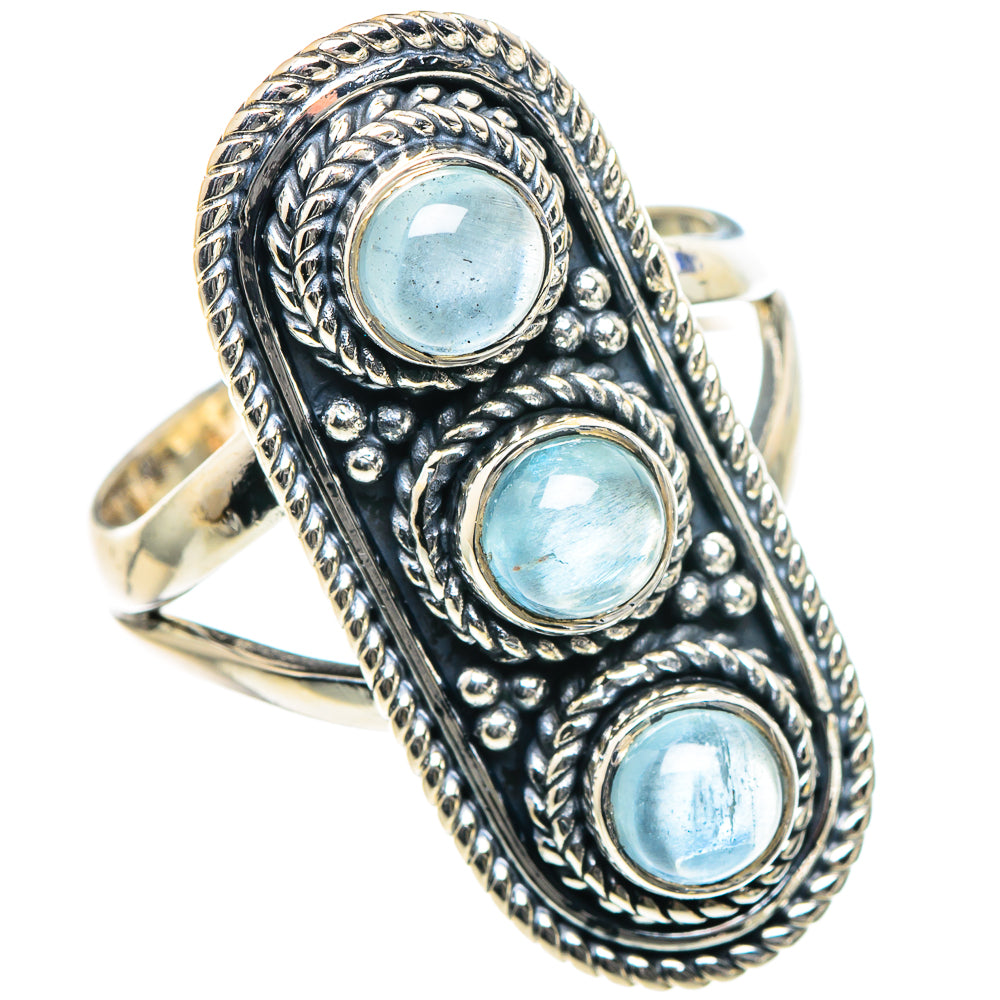 Aquamarine Rings handcrafted by Anasilvercos - RING93379
