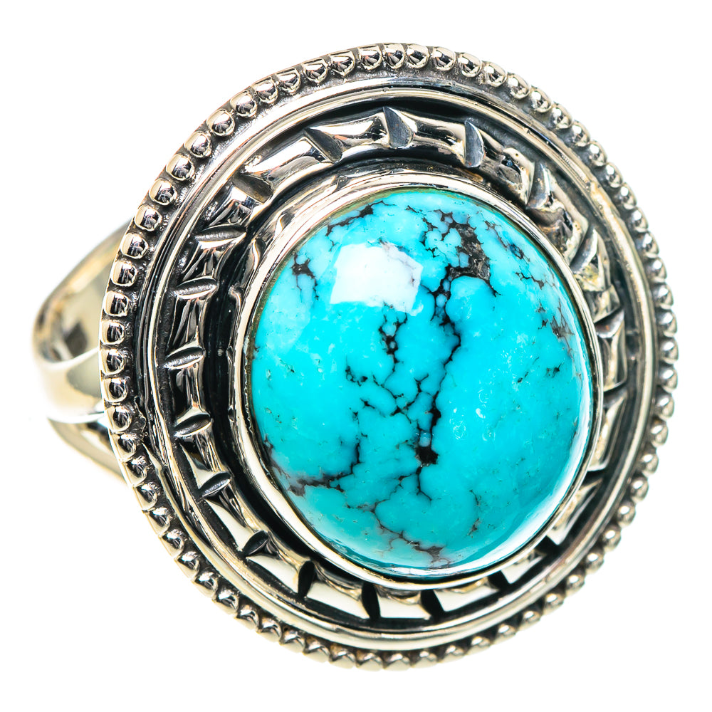 Tibetan Turquoise Rings handcrafted by Anasilvercos - RING93382
