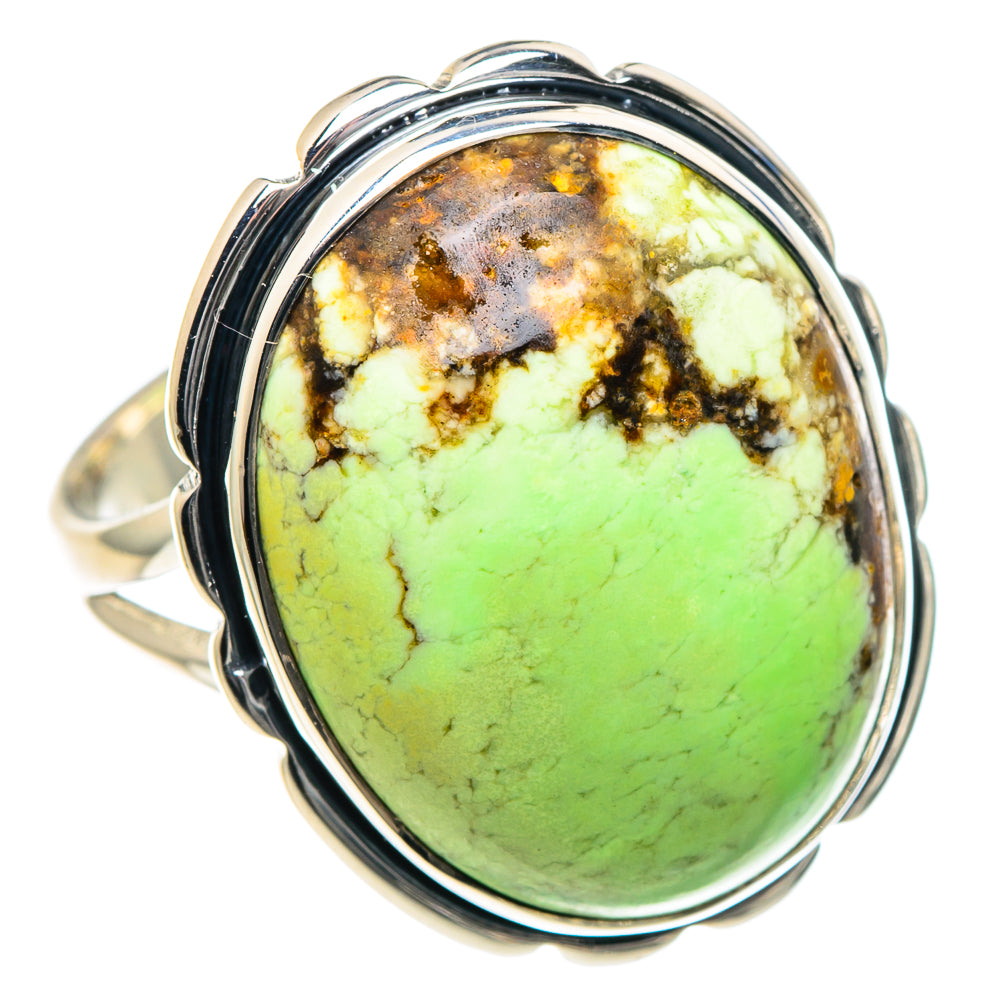 Lemon Chrysoprase Rings handcrafted by Anasilvercos - RING93386