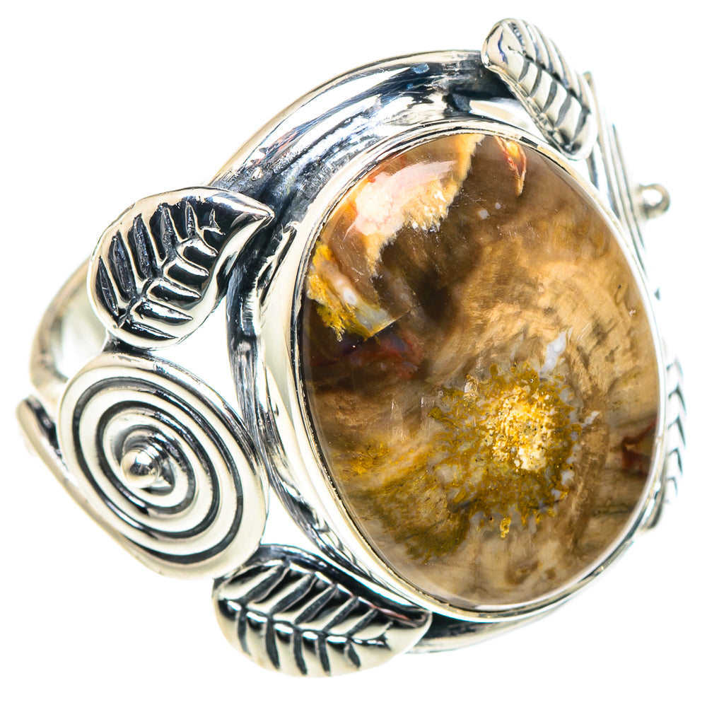 Petrified Wood Jasper Rings handcrafted by Anasilvercos - RING93389 - Photo 2