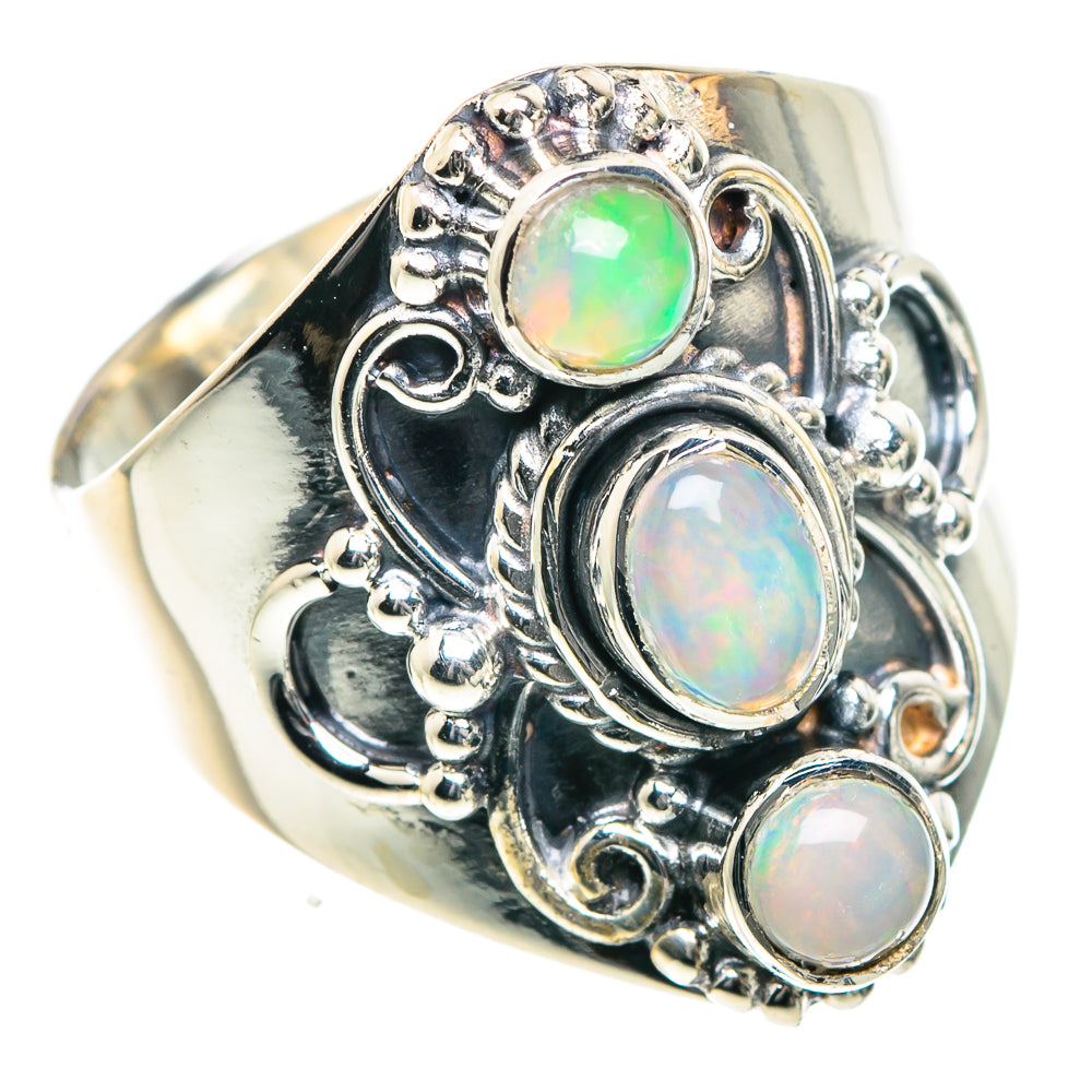 Ethiopian Opal Rings handcrafted by Anasilvercos - RING93396