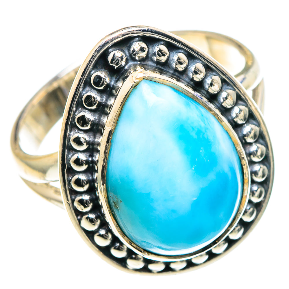 Larimar Rings handcrafted by Anasilvercos - RING93403