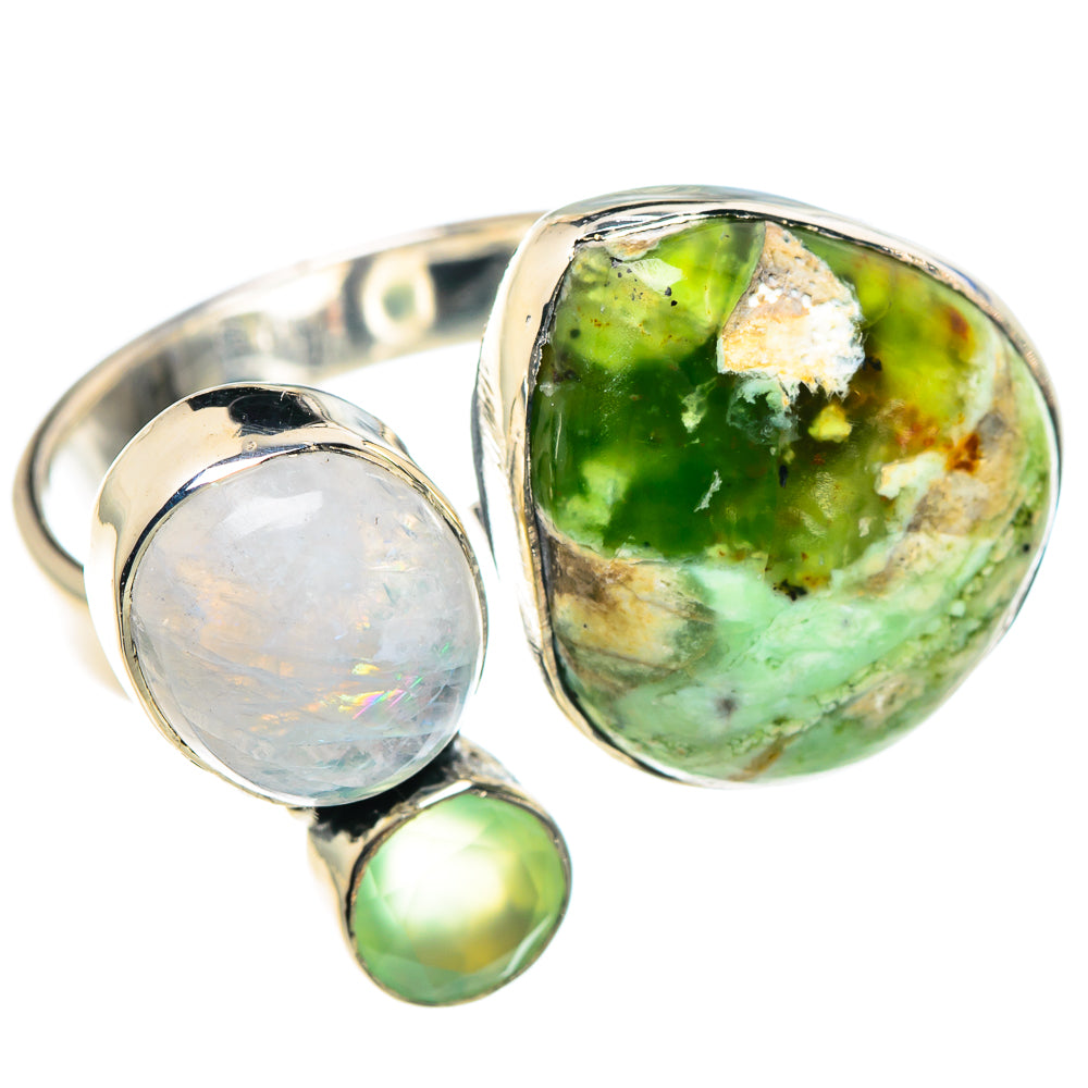 Australian Green Opal Rings handcrafted by Anasilvercos - RING93421
