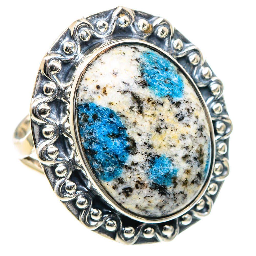 K2 Blue Azurite Rings handcrafted by Anasilvercos - RING93432 - Photo 2