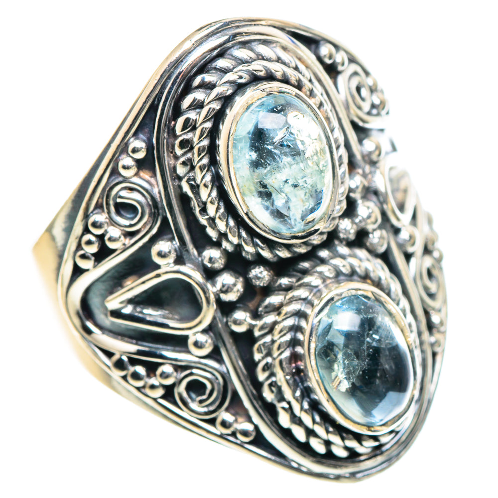 Aquamarine Rings handcrafted by Anasilvercos - RING93434