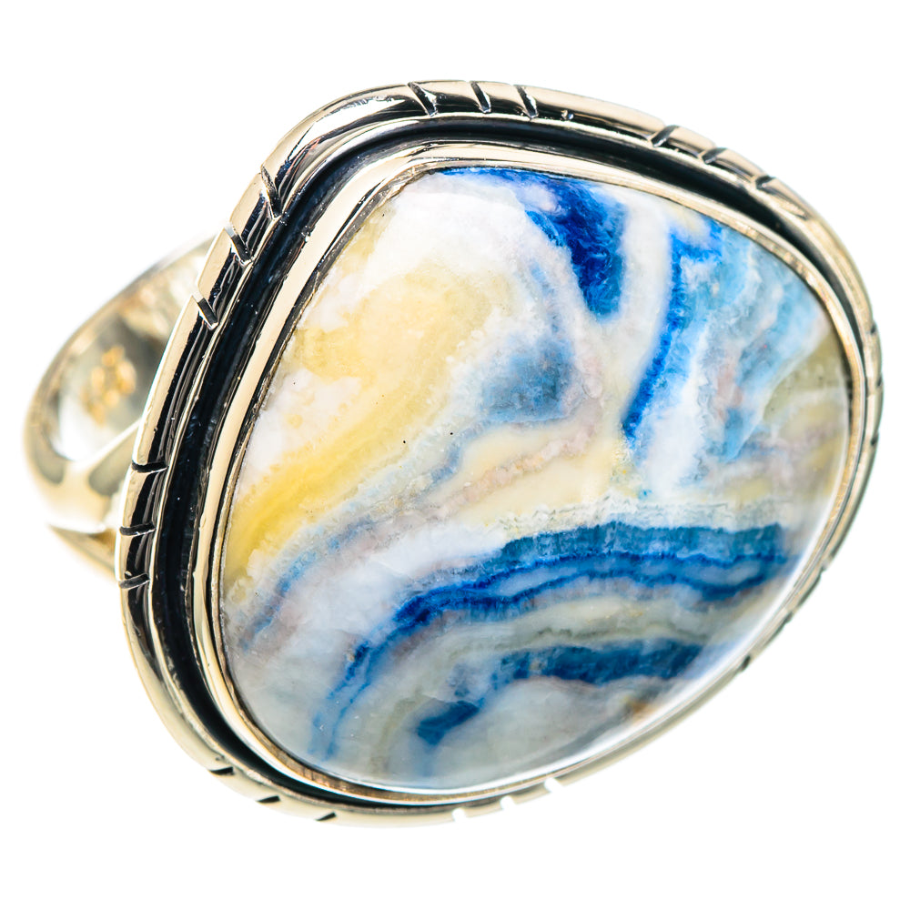 Blue Scheelite Rings handcrafted by Anasilvercos - RING93436