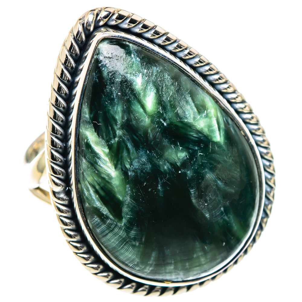Seraphinite Rings handcrafted by Anasilvercos - RING93444