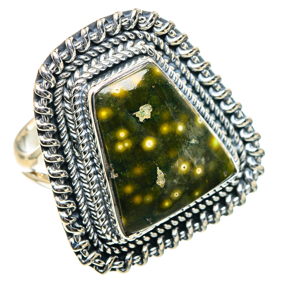 Ocean Jasper Rings handcrafted by Anasilvercos - RING93447 - Photo 2