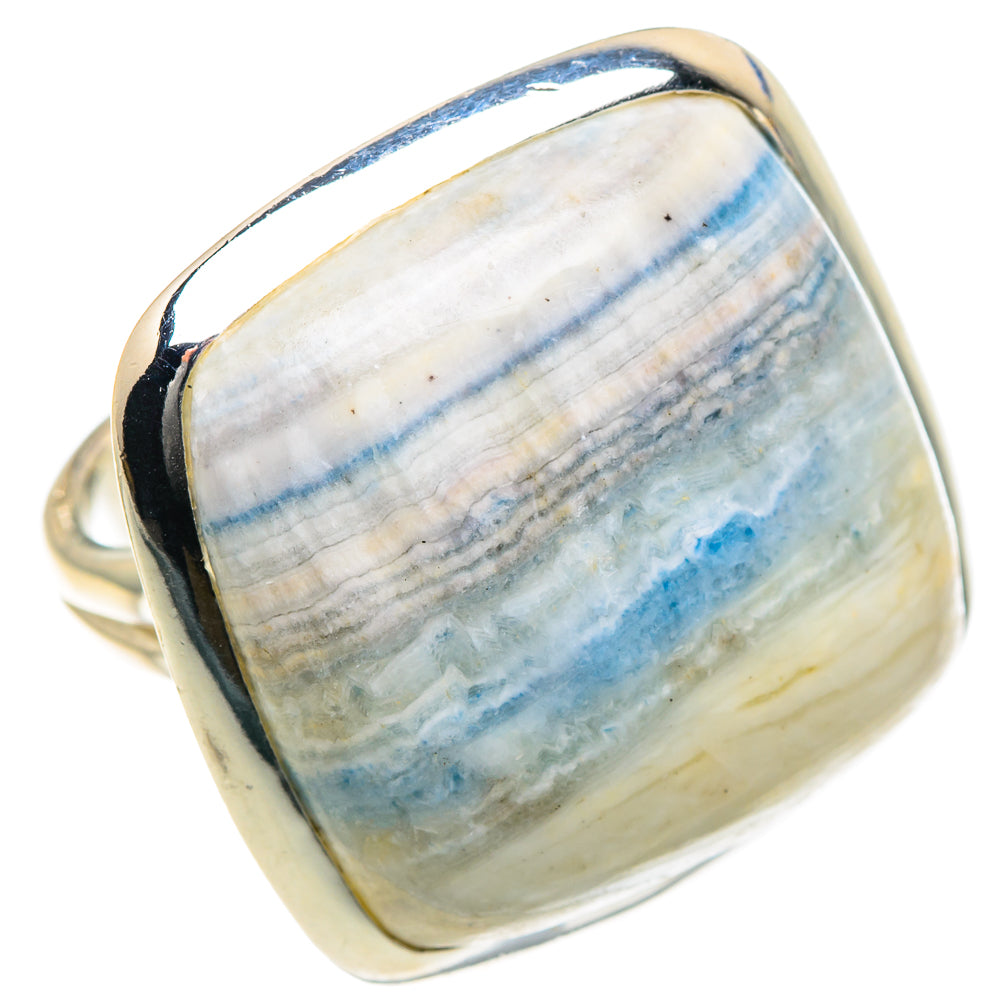 Blue Scheelite Rings handcrafted by Anasilvercos - RING93471