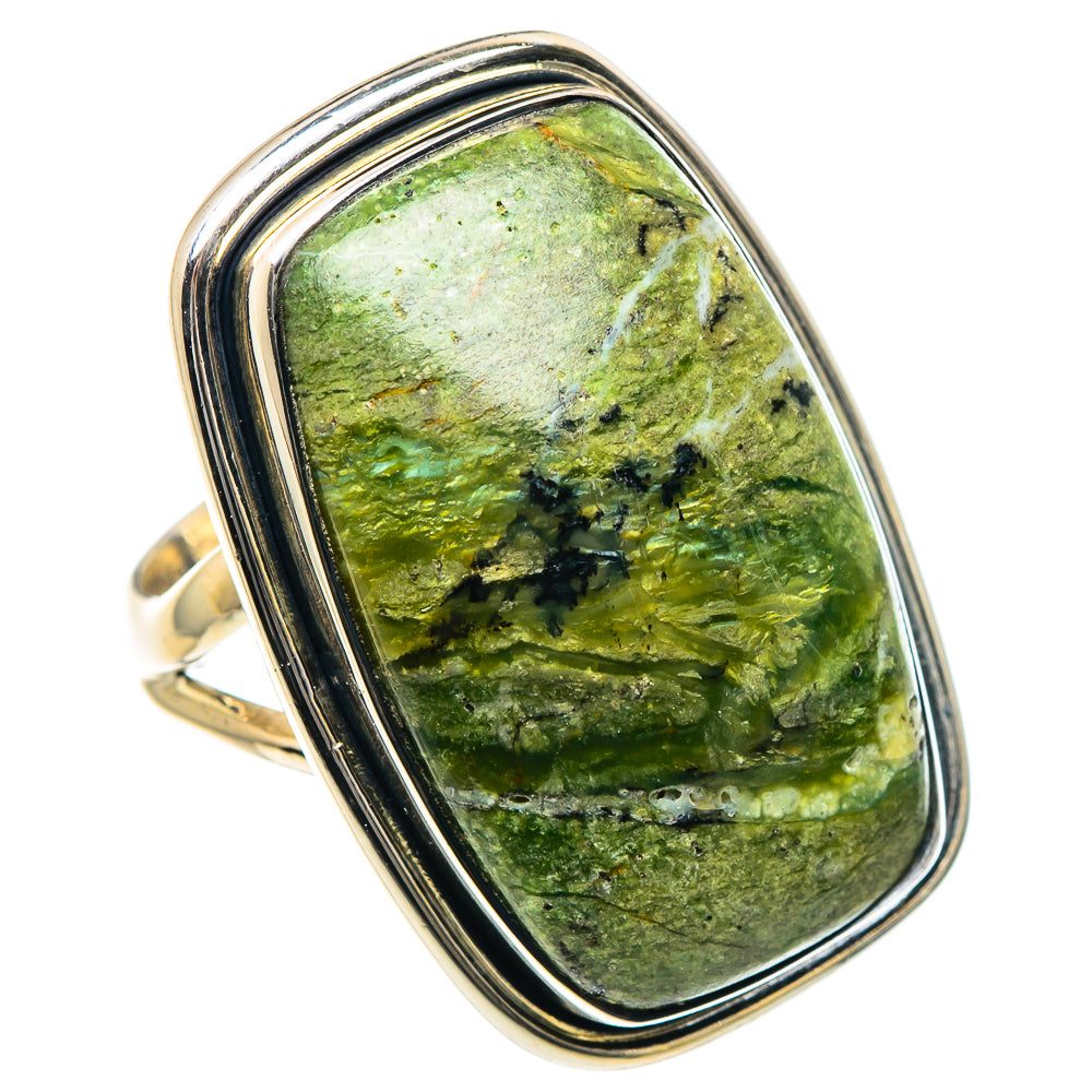 Serpentine Stone Rings handcrafted by Anasilvercos - RING93476