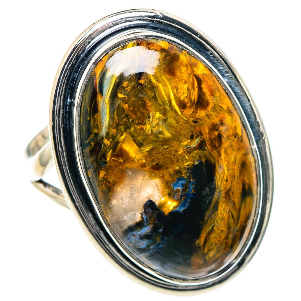 Golden Pietersite Rings handcrafted by Anasilvercos - RING93485
