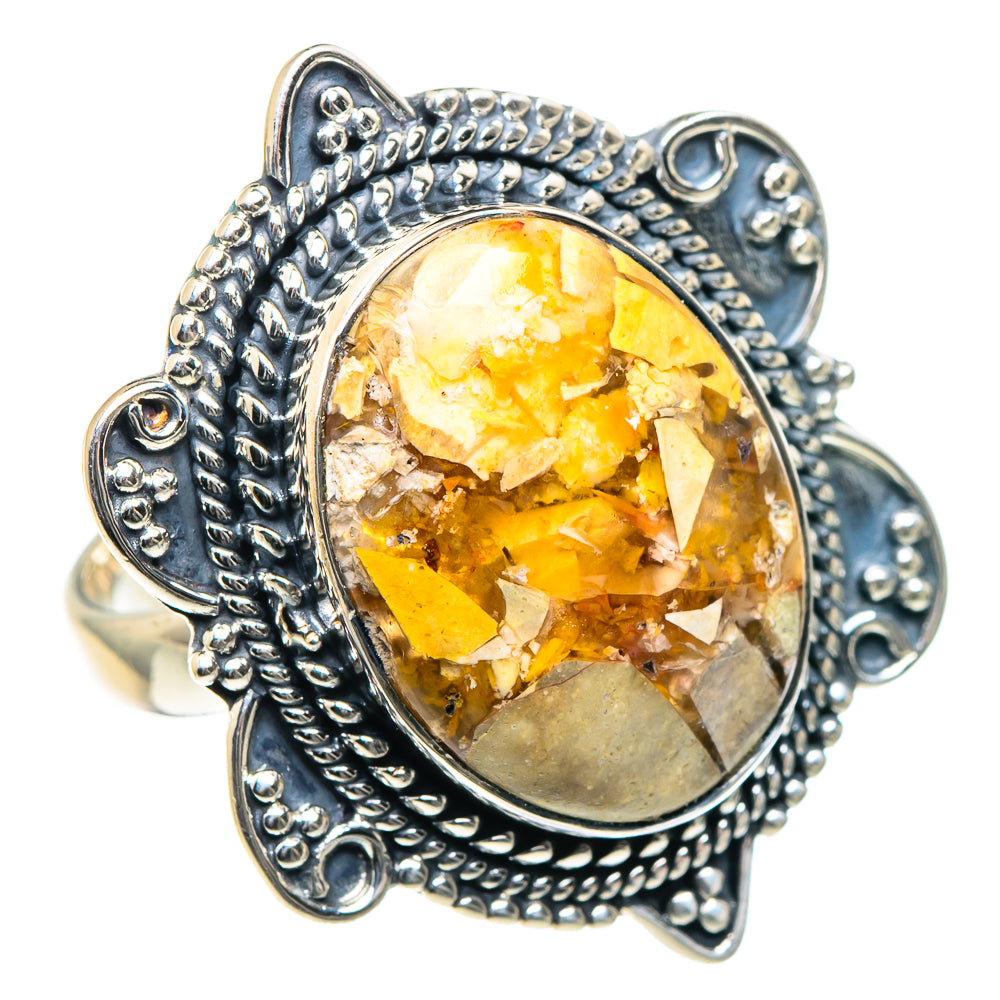 Brecciated Mookaite Rings handcrafted by Anasilvercos - RING93490