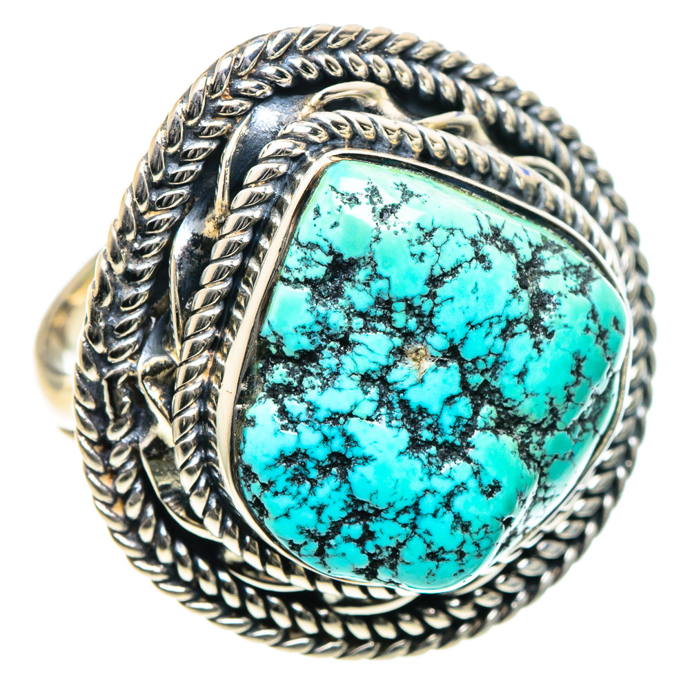 Tibetan Turquoise Rings handcrafted by Anasilvercos - RING93513