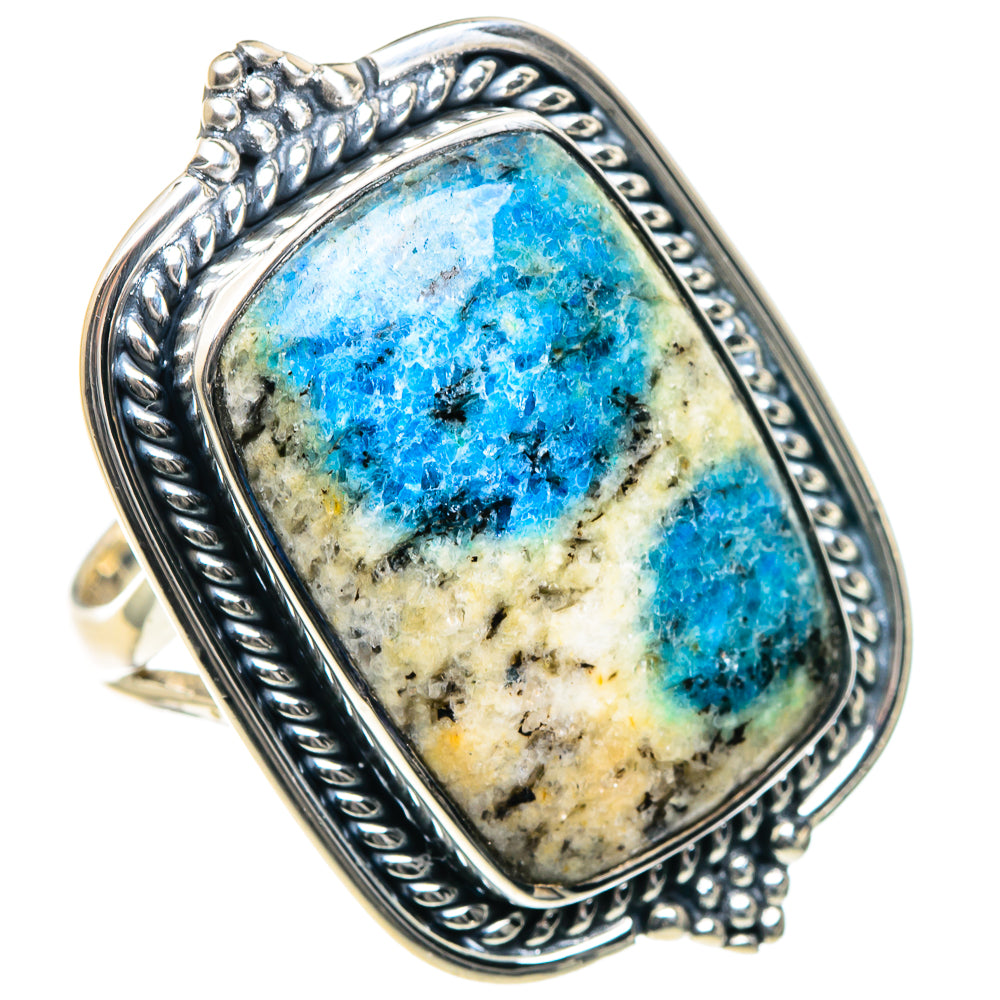 K2 Blue Azurite Rings handcrafted by Anasilvercos - RING93514 - Photo 2