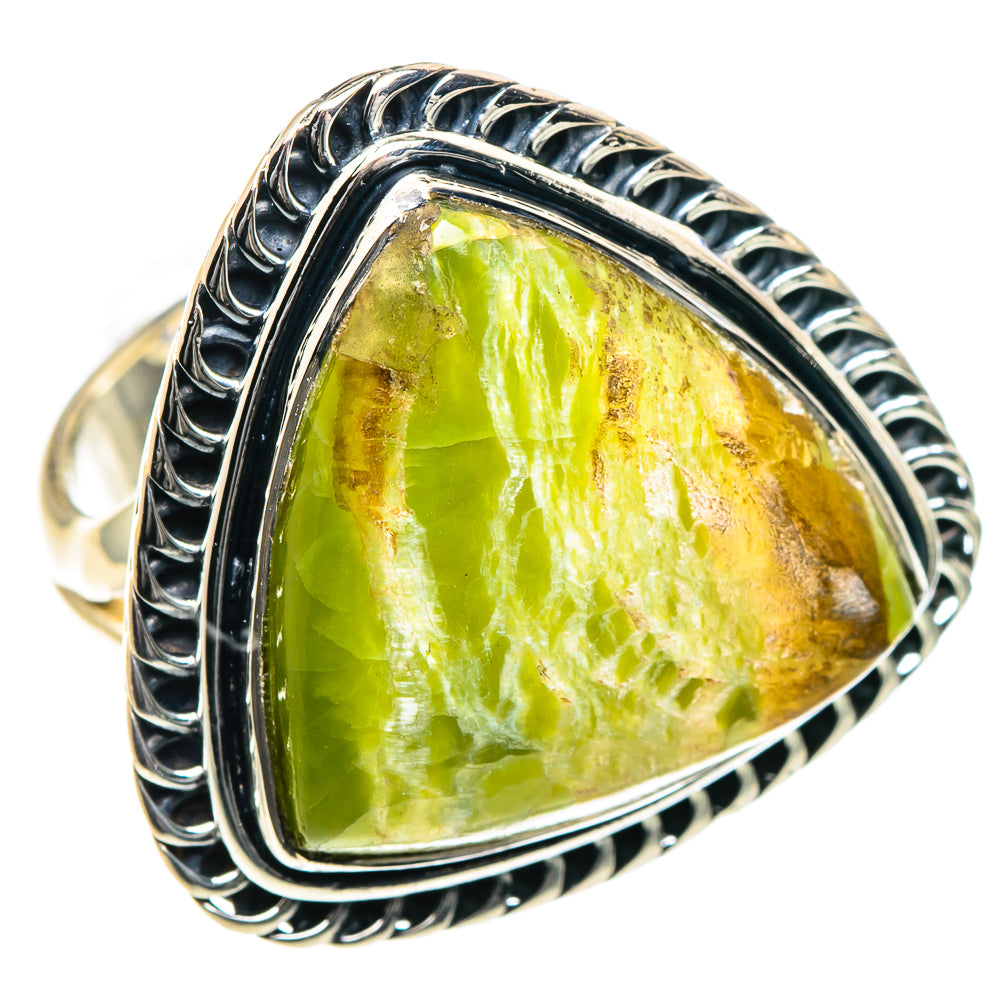 Australian Green Opal Rings handcrafted by Anasilvercos - RING93518