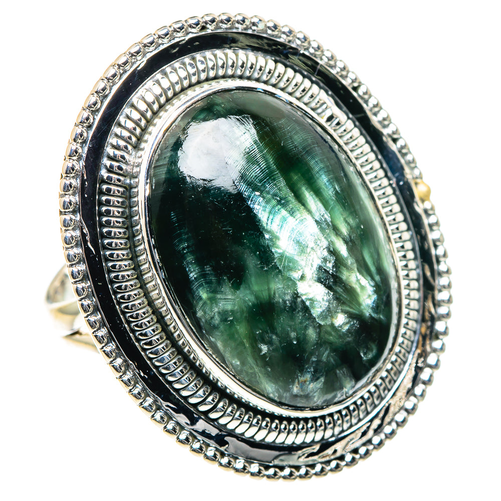 Seraphinite Rings handcrafted by Anasilvercos - RING93544