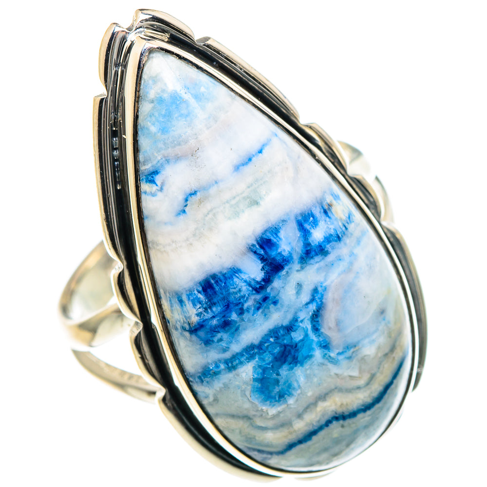 Blue Scheelite Rings handcrafted by Anasilvercos - RING93566