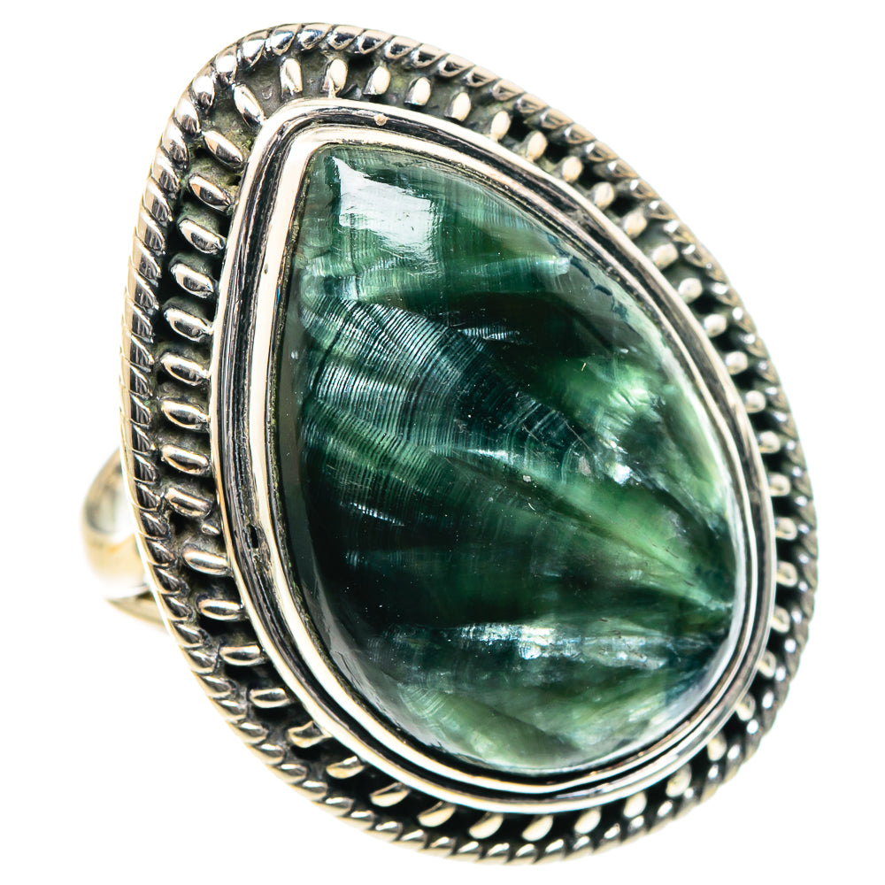 Seraphinite Rings handcrafted by Anasilvercos - RING93568