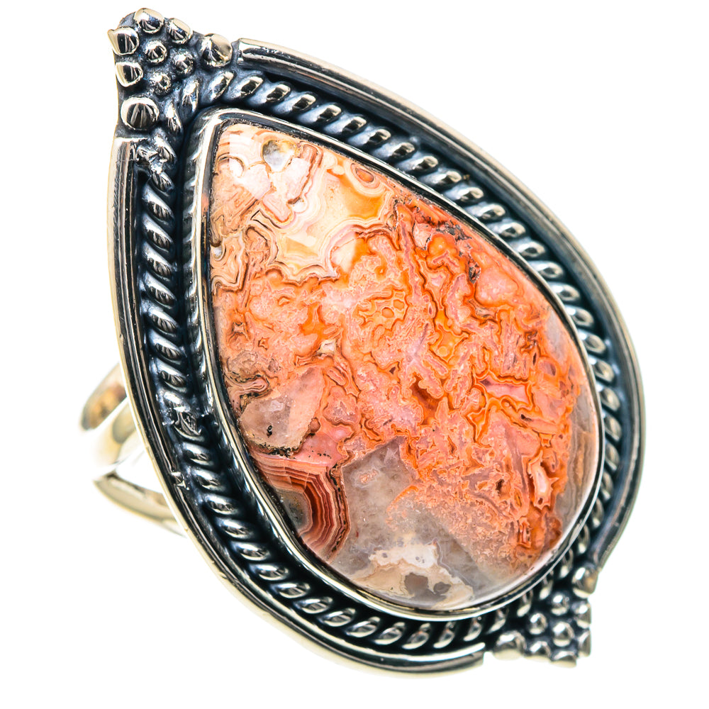 Crazy Lace Agate Rings handcrafted by Anasilvercos - RING93575