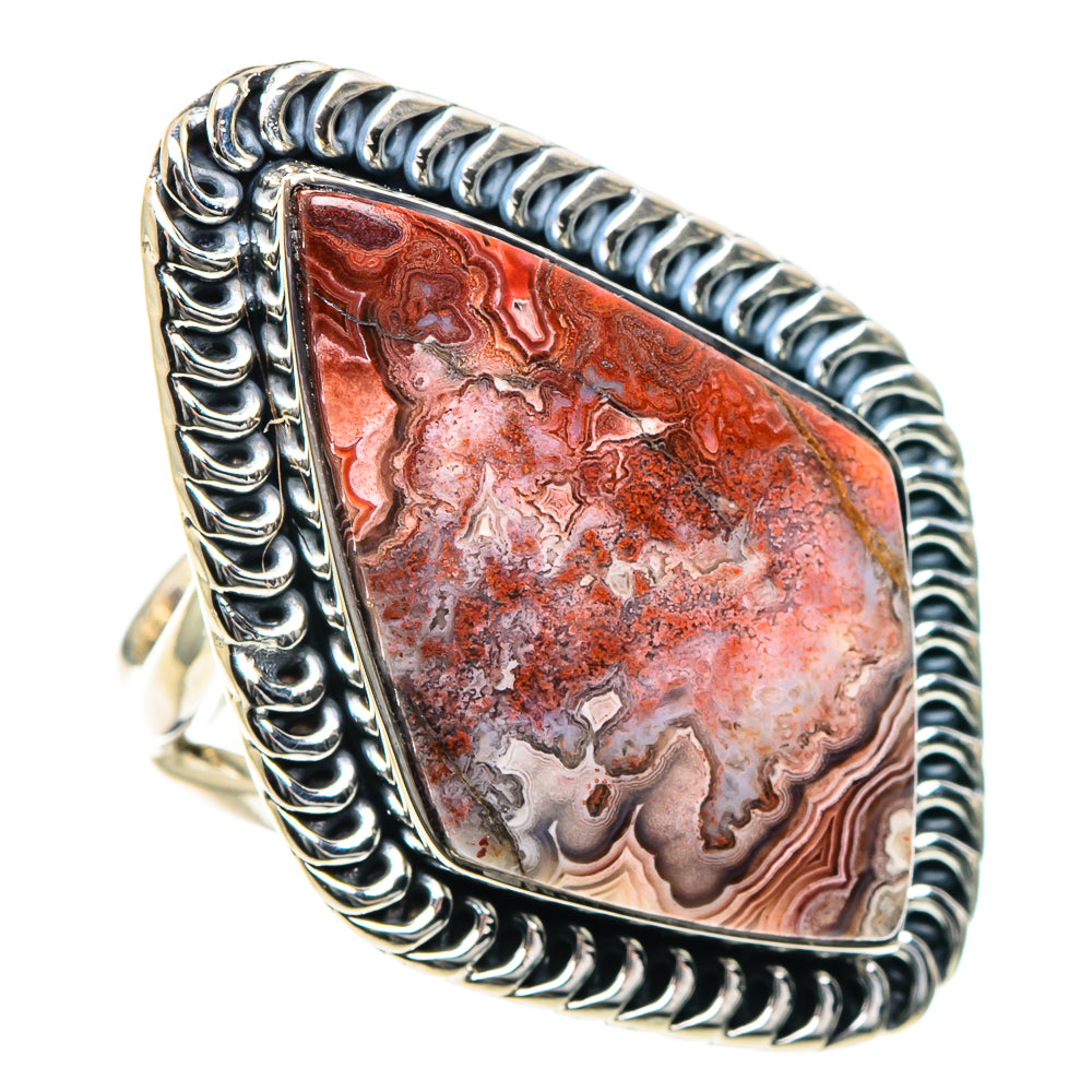 Crazy Lace Agate Rings handcrafted by Anasilvercos - RING93576