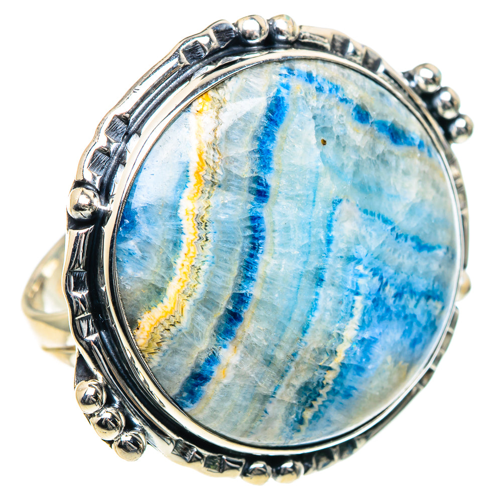 Blue Scheelite Rings handcrafted by Anasilvercos - RING93586