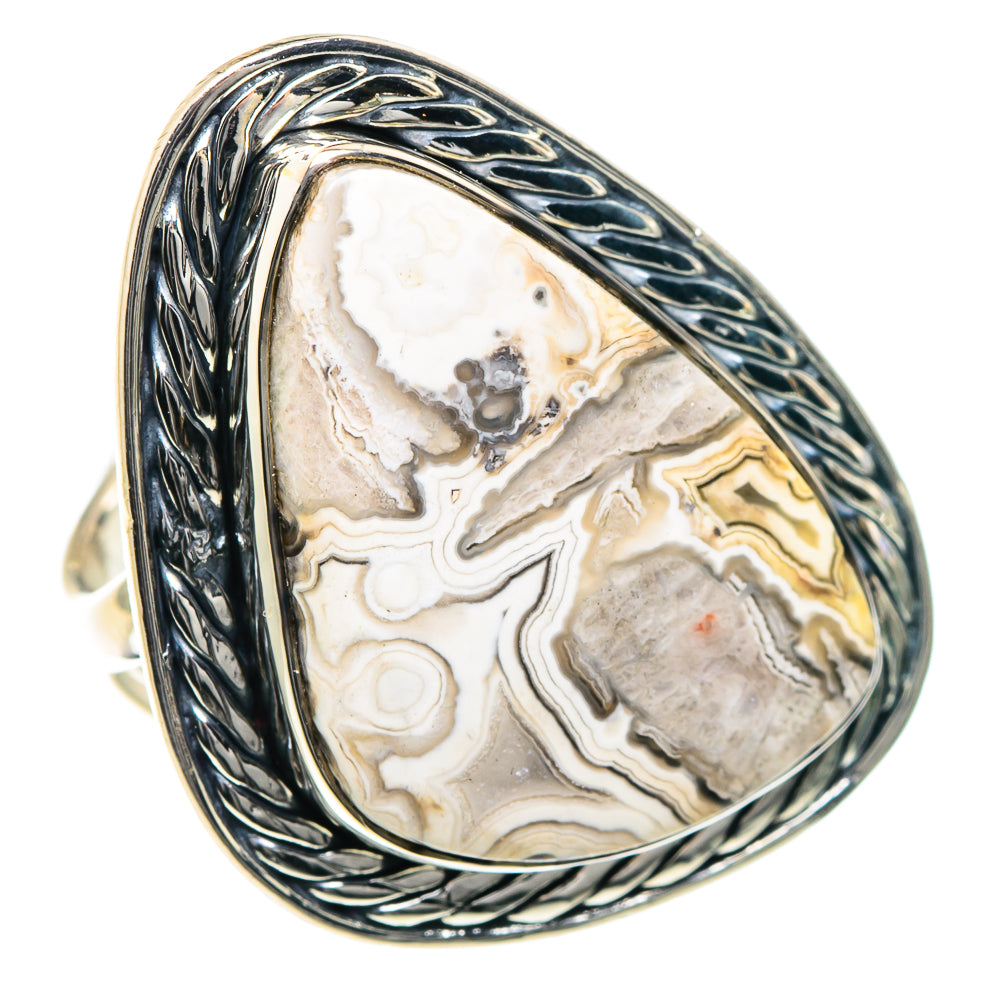 Laguna Lace Agate Rings handcrafted by Anasilvercos - RING93619 - Photo 2