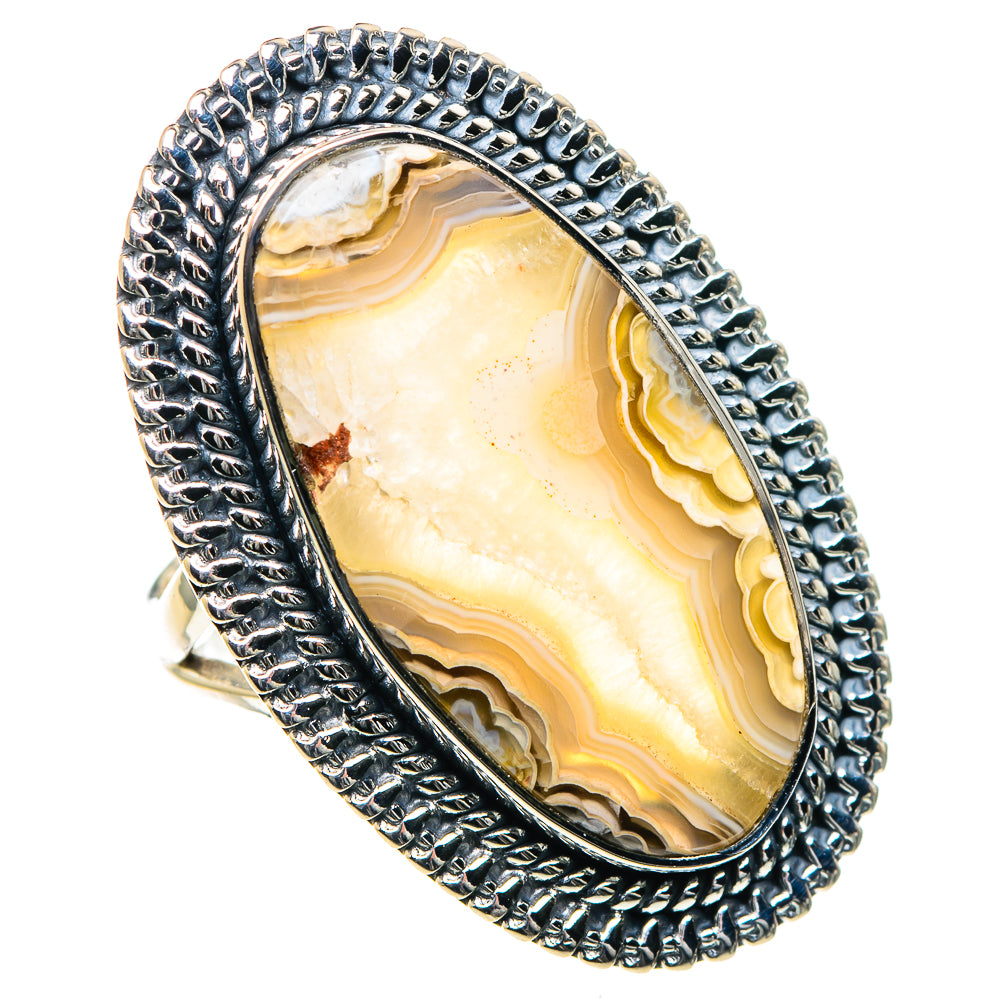 Laguna Lace Agate Rings handcrafted by Anasilvercos - RING93620 - Photo 2