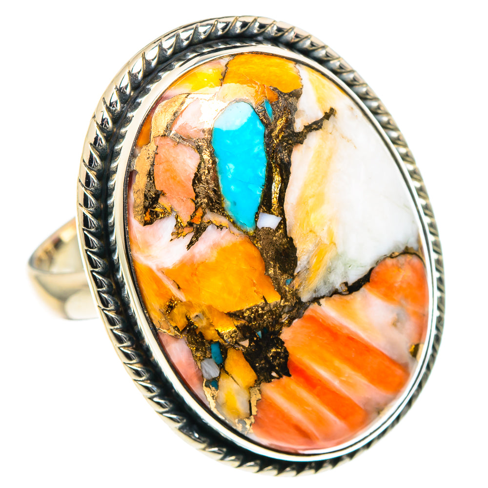 Spiny Oyster Turquoise Rings handcrafted by Anasilvercos - RING93628