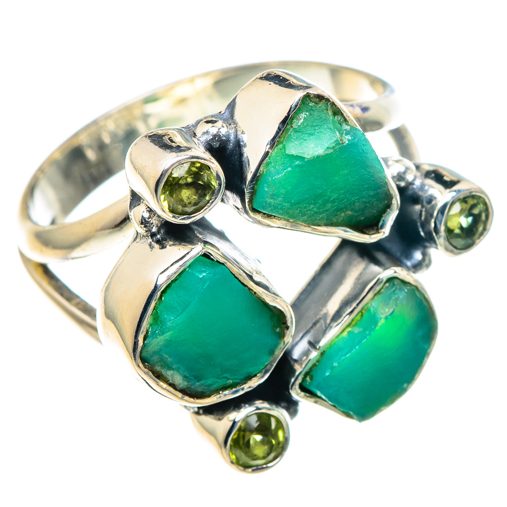 Chrysoprase Rings handcrafted by Anasilvercos - RING93635