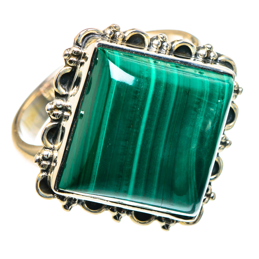 Malachite Rings handcrafted by Anasilvercos - RING93636