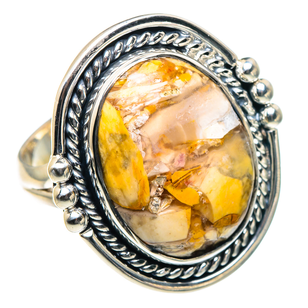 Brecciated Mookaite Rings handcrafted by Anasilvercos - RING93641