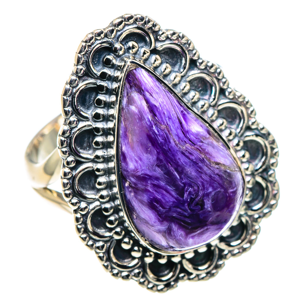 Charoite Rings handcrafted by Anasilvercos - RING93646