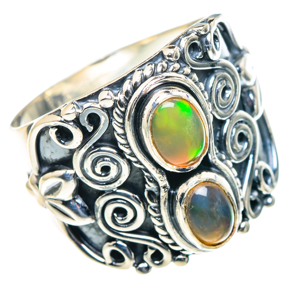 Ethiopian Opal Rings handcrafted by Anasilvercos - RING93654