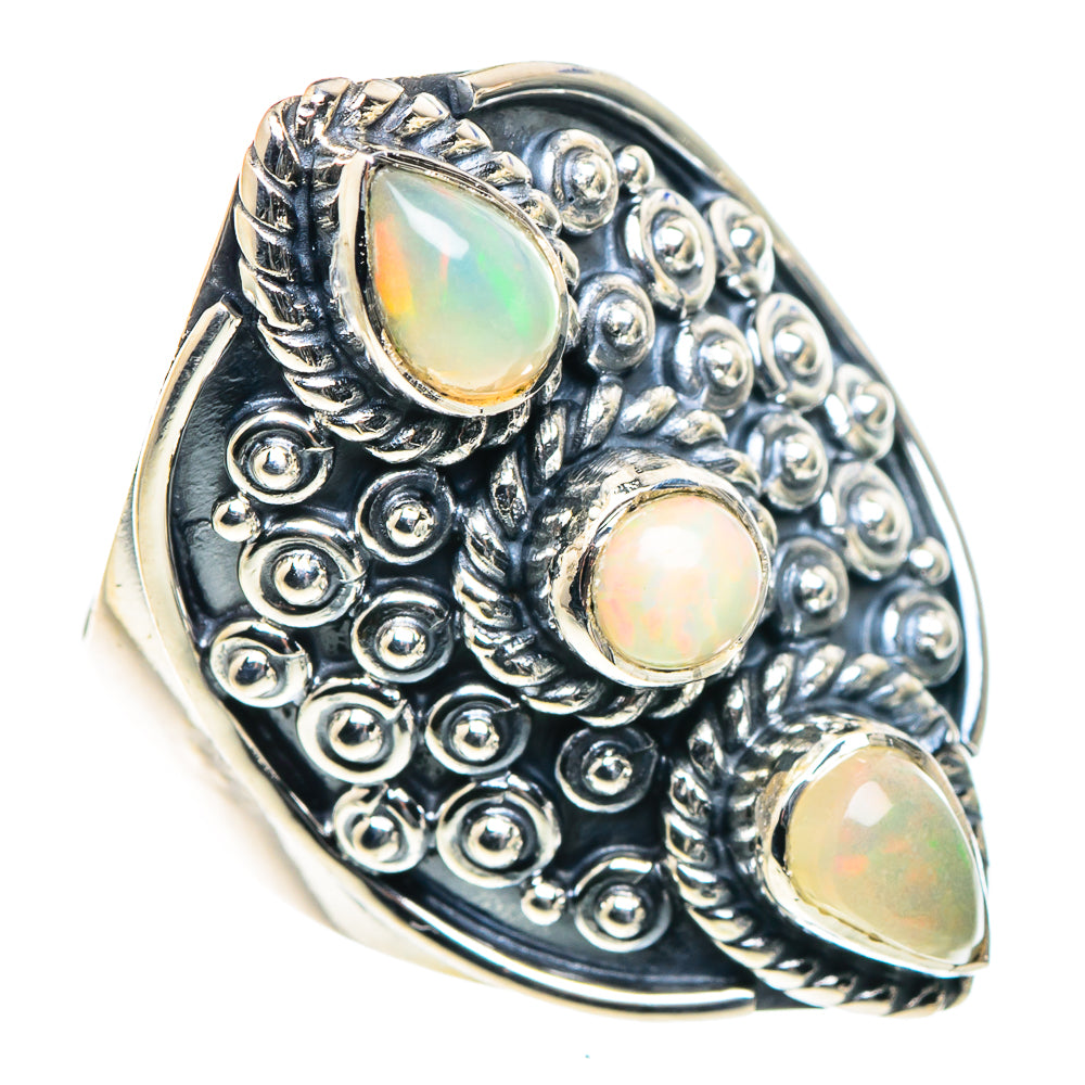 Ethiopian Opal Rings handcrafted by Anasilvercos - RING93655
