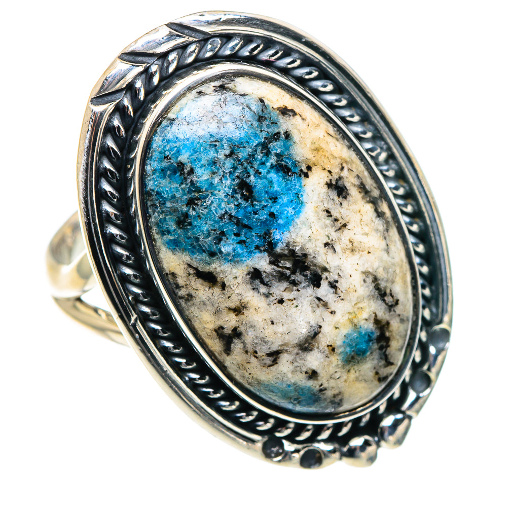 K2 Blue Azurite Rings handcrafted by Anasilvercos - RING93663 - Photo 2