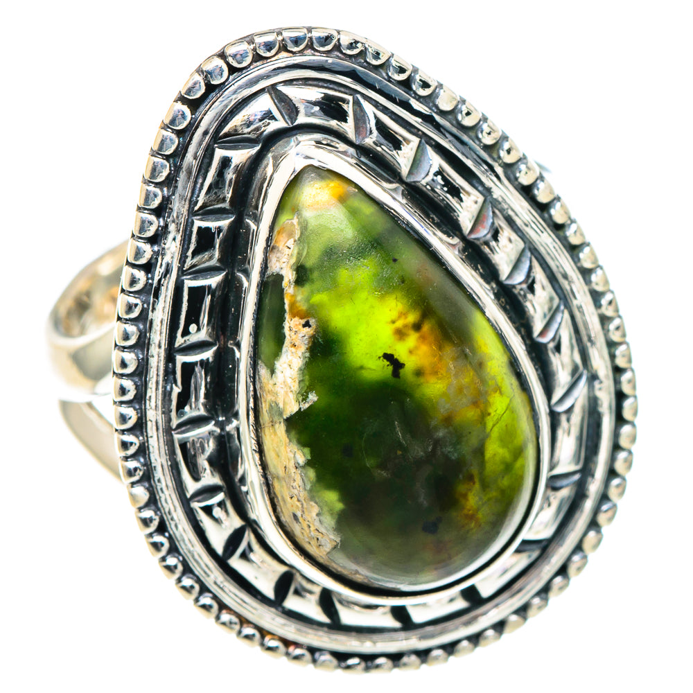 Australian Green Opal Rings handcrafted by Anasilvercos - RING93665