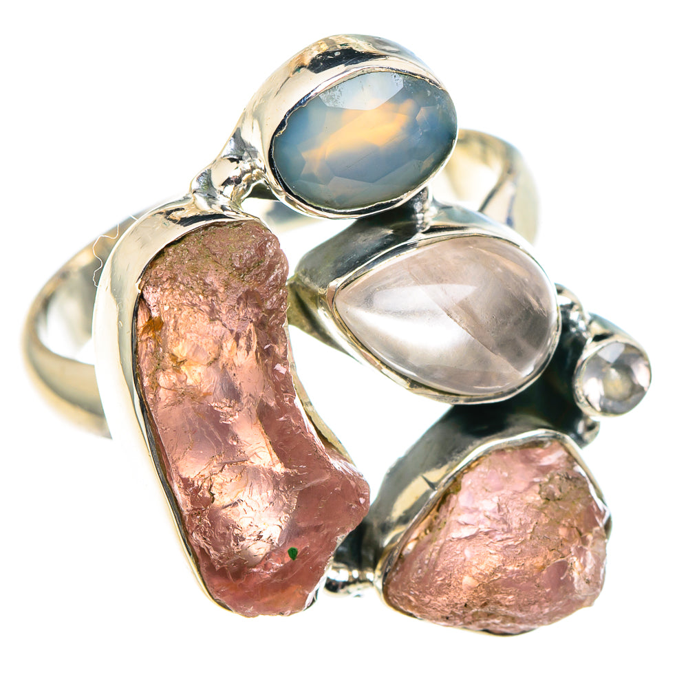 Rose Quartz Rings handcrafted by Anasilvercos - RING93673