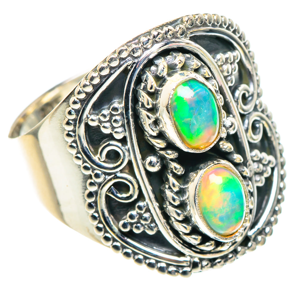 Ethiopian Opal Rings handcrafted by Anasilvercos - RING93683