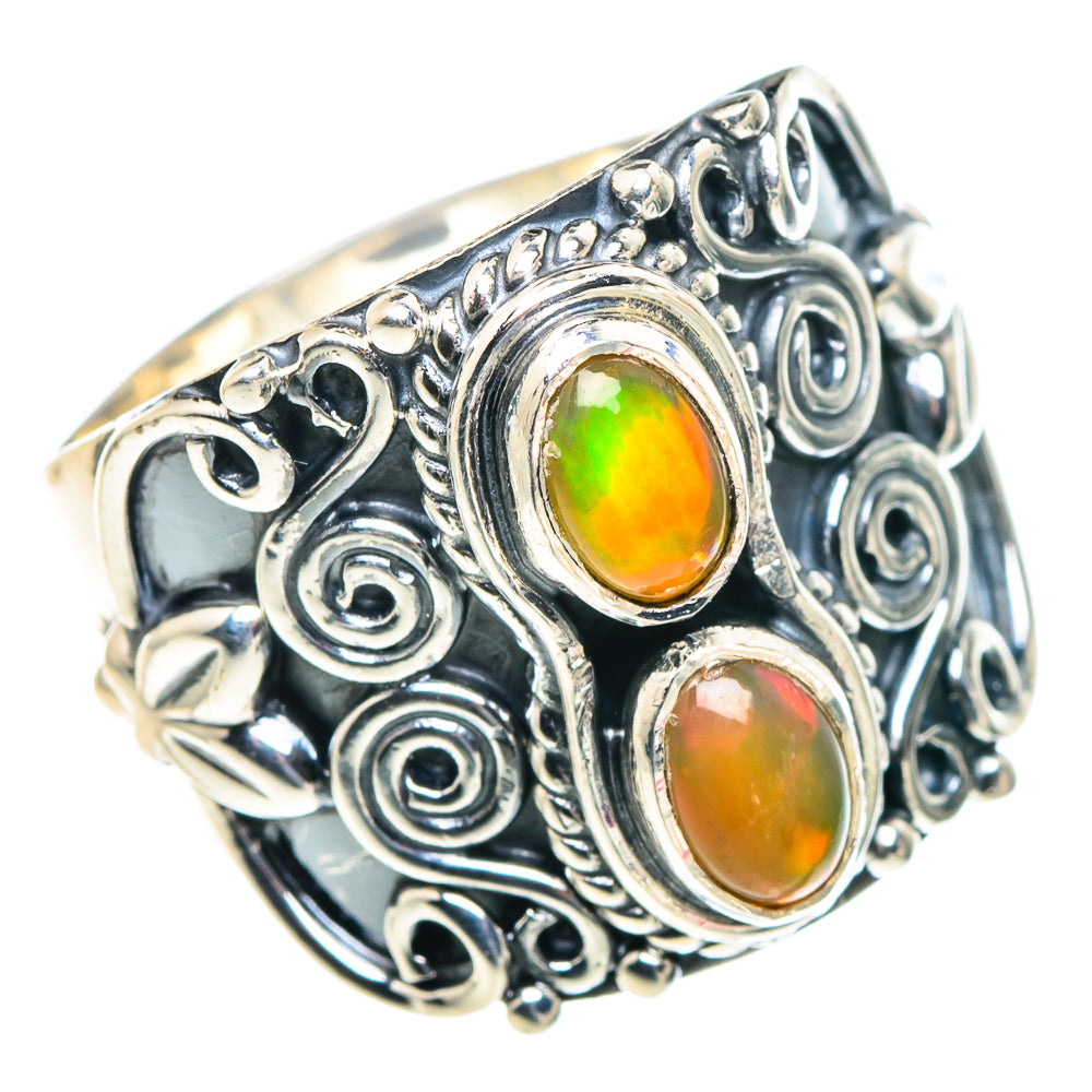 Ethiopian Opal Rings handcrafted by Anasilvercos - RING93684