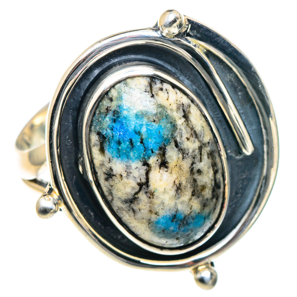 K2 Blue Azurite Rings handcrafted by Anasilvercos - RING93713