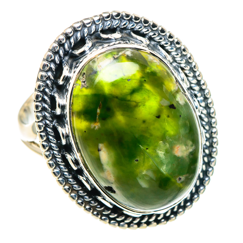 Australian Green Opal Rings handcrafted by Anasilvercos - RING93720