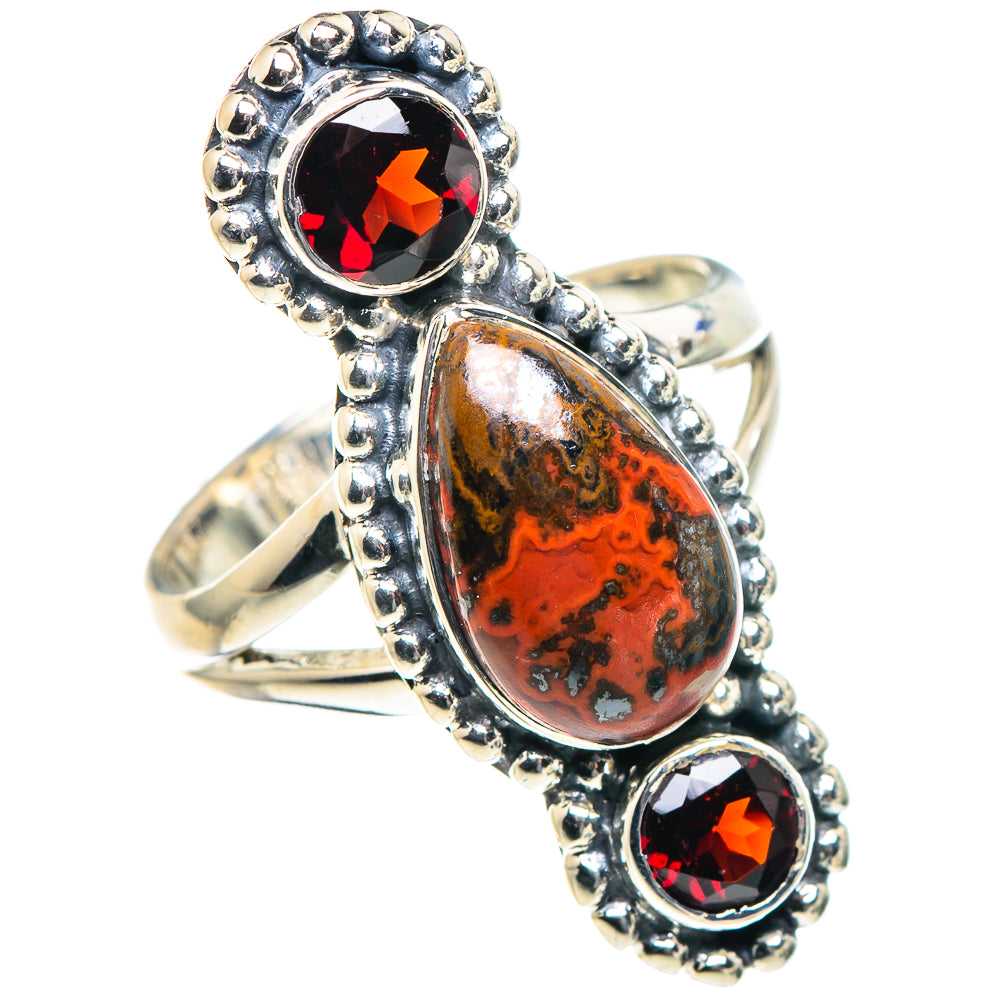 Red Jasper Rings handcrafted by Anasilvercos - RING93723