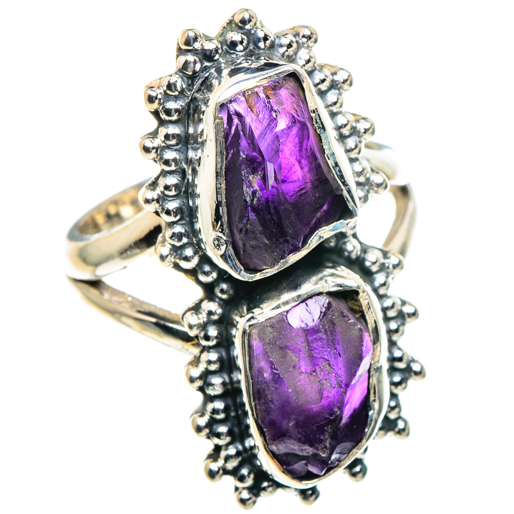 Cacoxenite Amethyst Rings handcrafted by Anasilvercos - RING93730