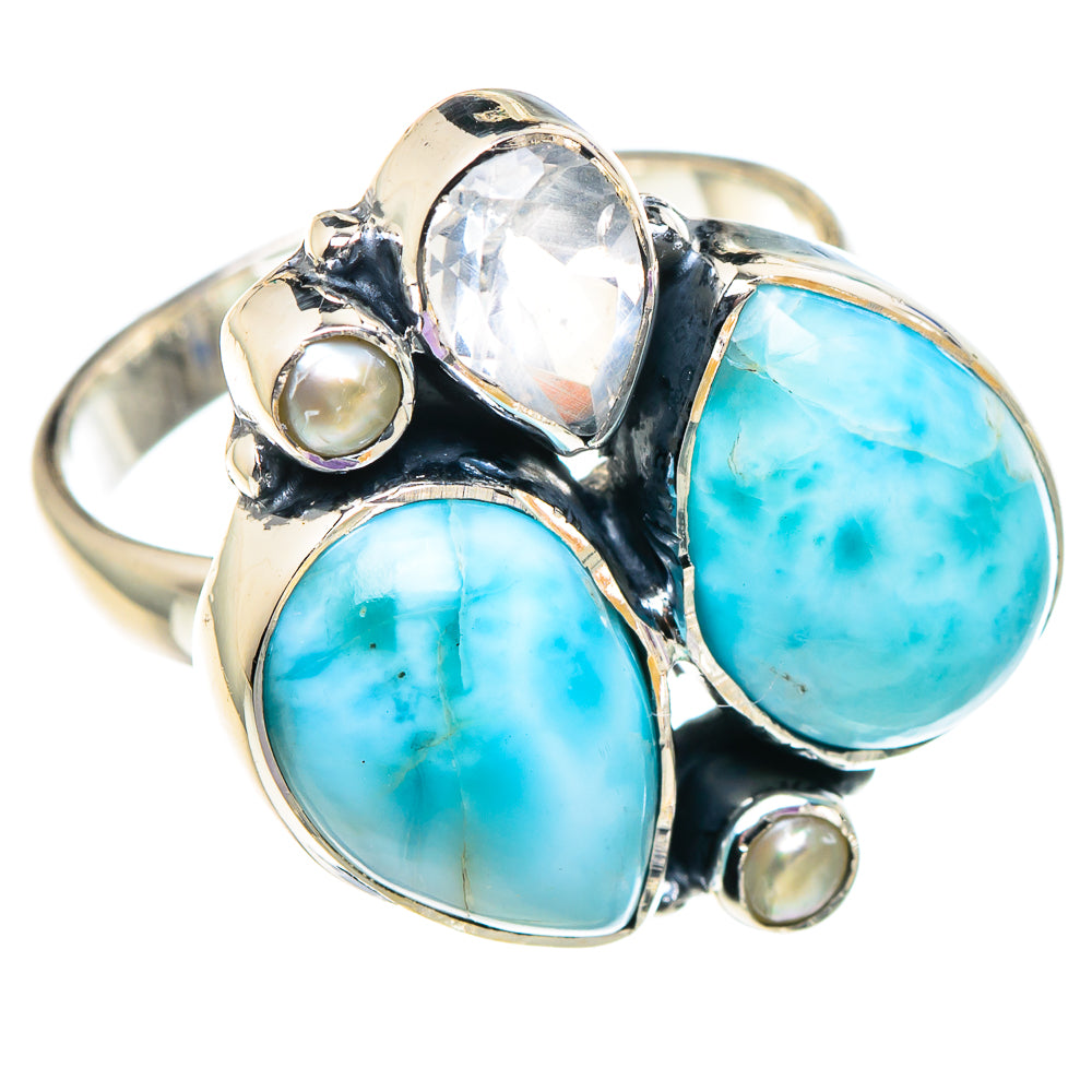 Larimar Rings handcrafted by Anasilvercos - RING93741