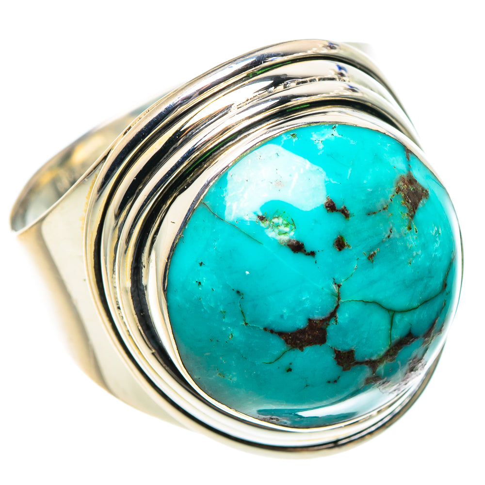 Tibetan Turquoise Rings handcrafted by Anasilvercos - RING93742
