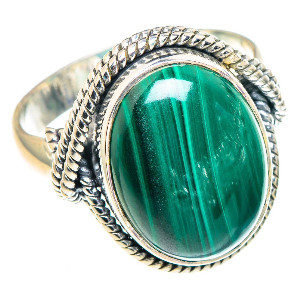Malachite Rings handcrafted by Anasilvercos - RING93745
