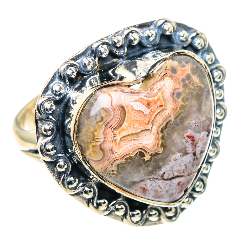 Laguna Lace Agate Rings handcrafted by Anasilvercos - RING93746