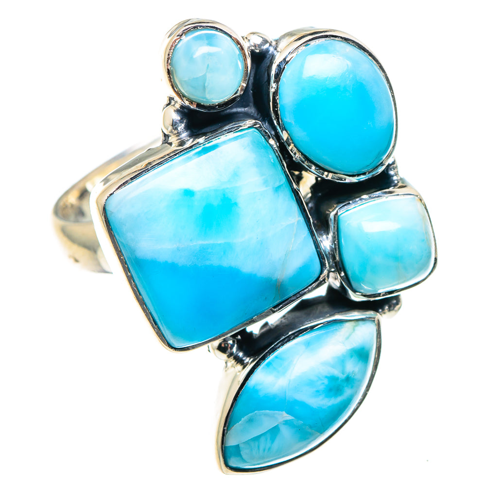 Larimar Rings handcrafted by Anasilvercos - RING93760