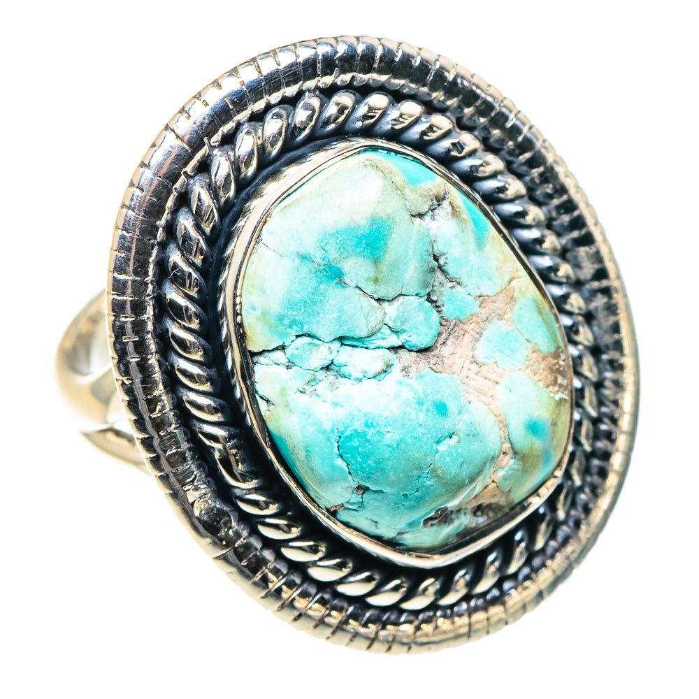 Tibetan Turquoise Rings handcrafted by Anasilvercos - RING93764
